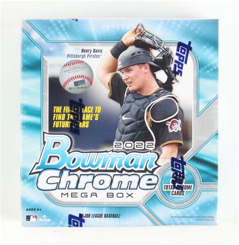 2022 Bowman Chrome Baseball Mega Box With 35 Cards Pristine Auction