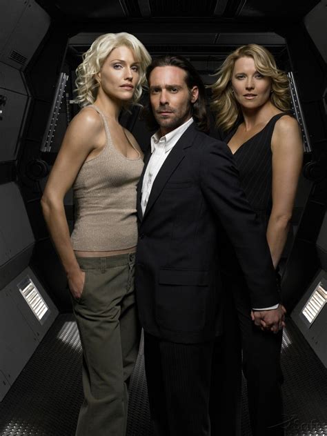 Caprica Six, Gaius Baltar & D'Anna Biers | Battlestar galactica, Tricia ...