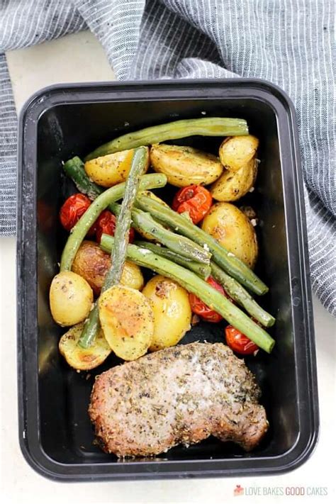 Italian Pork Chop Sheet Pan Dinner Love Bakes Good Cakes