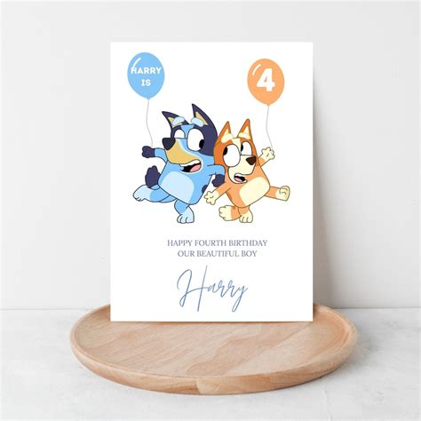 Tarjeta de cumpleaños Bluey Bluey y bingo fiesta de Etsy México