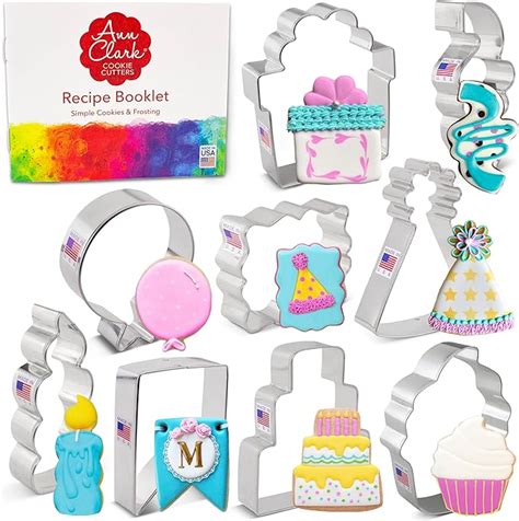 Birthday Cookie Cutters 9 Pc Set Made In Usa By Ann Clark