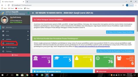 DAPODIK Mengatasi Menu Sinkron Hilang Pada Patch 2021 B Portal