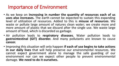 Definition, scope and Importance of environment science