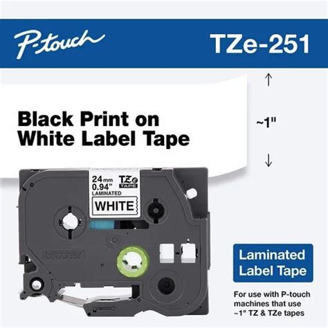 Laminated Tze 141 Brother 18MM Black On Clear For Printing Industry