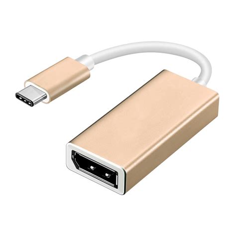 USB 3 1 Type C To DisplayPort Adapter Cable Gold