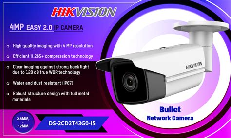 DS 2CD2T43G0 I5 Best Hikvision 4MP EASY 2 0 IP CAMERA In Lanka