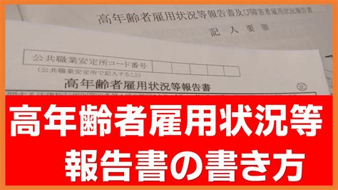 高年齢者雇用状況等報告書の書き方 初歩的com