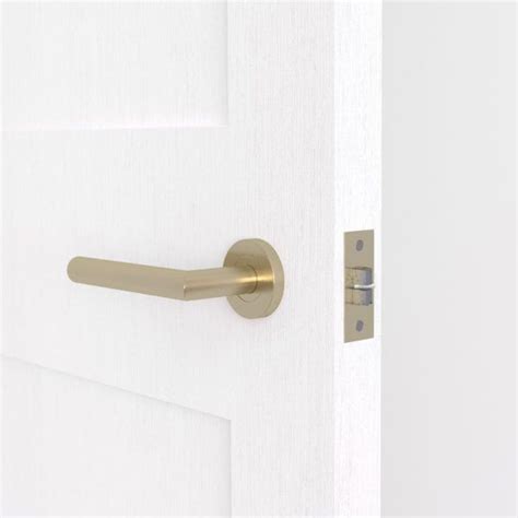 York Door Set With Otto Lever Satin Brass Artofit