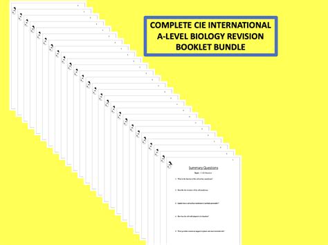 Complete Cambridge International A Level Biology Revision Questions