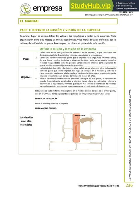 Pasos Para Desarrollar Un Plan Estrat Gico Y Un Business Model