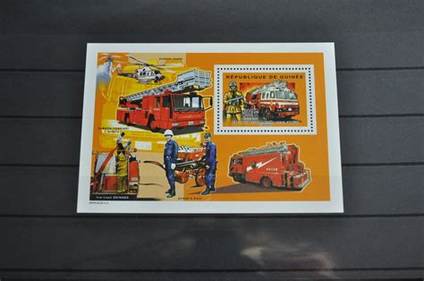 World Thematic Mnh Lot With The Theme Fire Department With Blocks