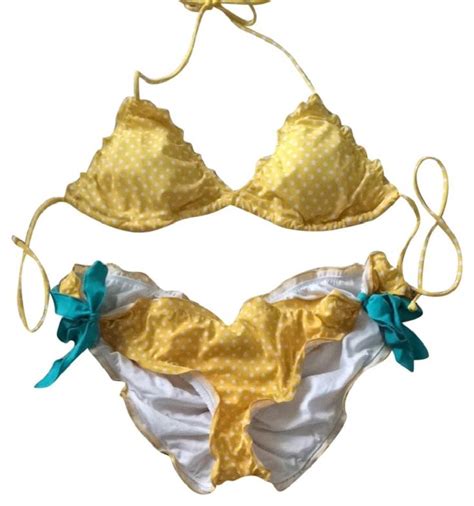 Victorias Secret Yellow Polka Dot Bikini Meghans Mirror Bikinis