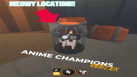 How To Find Meowy In Roblox Anime Champions Youtube