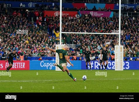 South Africa S Handre Pollard Scores A Penalty During The Rugby World