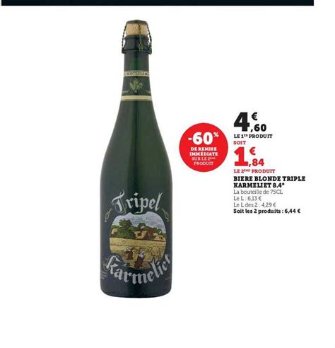 Promo Bi Re Blonde Triple Karmeliet Chez U Express Icatalogue Fr