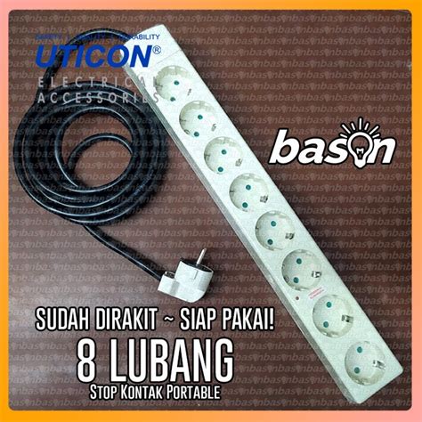 Jual Aebdg Uticon Stop Kontak 8 Lubang St188n Steker Arde Uticon S30 Kabel Lotusku Serabut