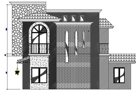 The Back Side Elevation View Of The 19x10m House Building Cadbull