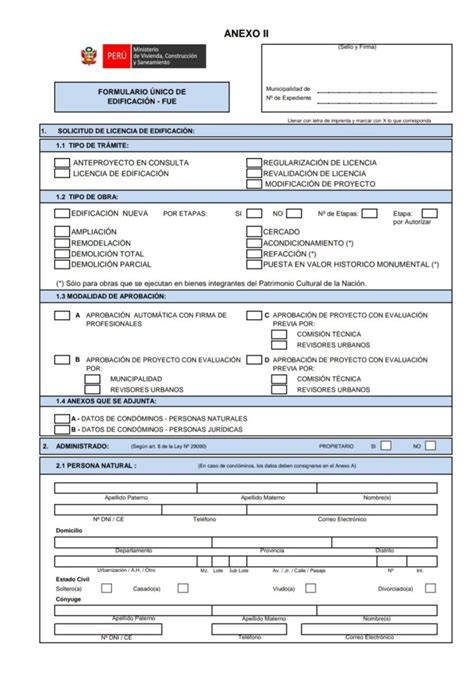 Formulario único de edificación Cuáles son los requisitos 2023