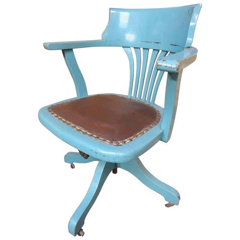 Antique Captains Swivel Chair 20th Century 5 For Sale On 1stdibs