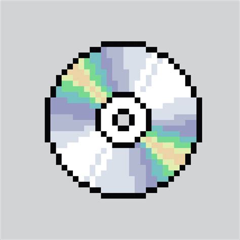 Pixel Art Illustration Cd Disk Pixelated Disk Cd Dvd Icon Pixelated