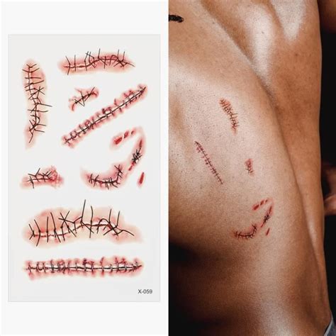 Tatouage Stickers Feuille Tatouage Temporaire Stickers Cicatrices