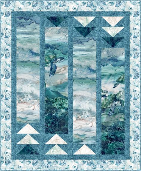 Ingots Quilt Kit Featuring Sea Breeze Fabric By Northcott Pattern By Quilting Renditions