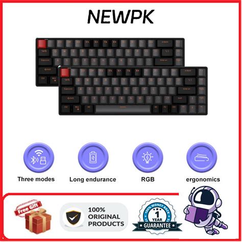 Teamwolf Raven68 แบบมสาย single mode magnetic Core mechanical keyboard RGB light effect hot
