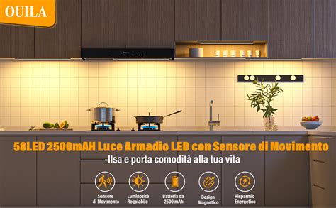 Ouila Luce Armadio Led Con Sensore Di Movimento Cm Magnetica