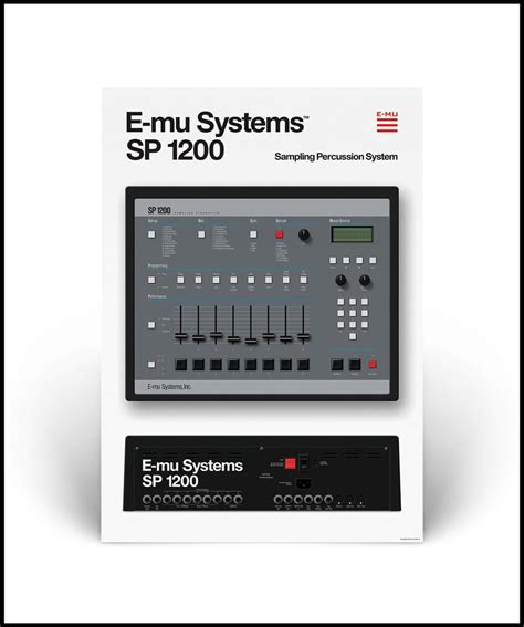 “E-mu Systems SP 1200" 3rd edition - A2 lithograph poster print | Mr Krum