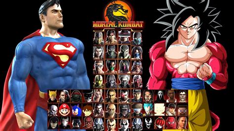 MORTAL KOMBAT 9 SUPERMAN GOKU SSJ4 HARD TAG LADDER GAMEPLAY