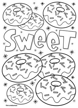 Donut Coloring Pages