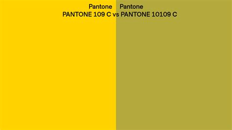 Pantone 109 C Vs PANTONE 10109 C Side By Side Comparison