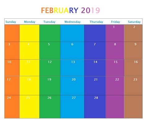 February 2019 Calendar Free Download 2019 Calendar Calendar 2019