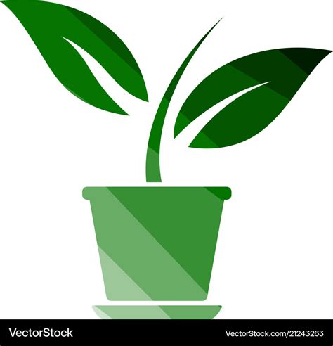 Plant in flower pot icon Royalty Free Vector Image