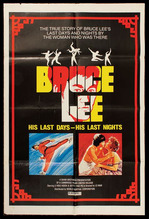 Lot Detail - "Bruce Lee His Last Days - His Last Nights" Original Movie ...