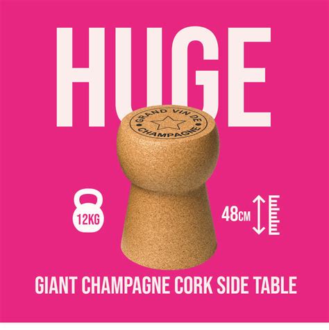 Giant Champagne Cork Side Table By Impulse Purchase