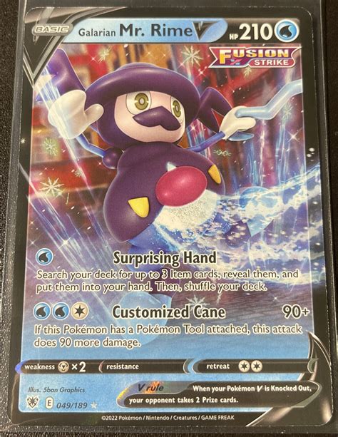 2022 Pokémon Astral Radiance Galarian Mr Rime V 049189 Holo Ebay