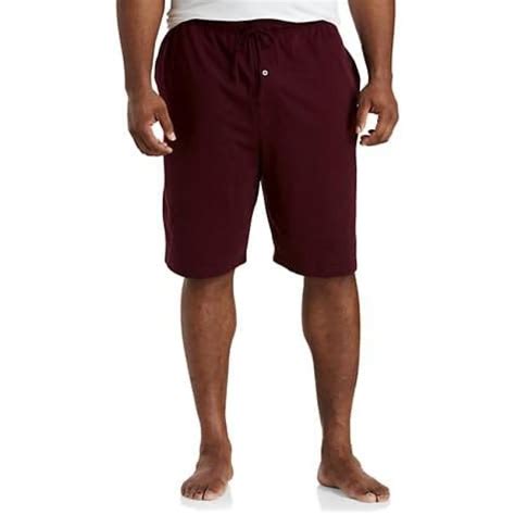 Dxl Big Tall Essentials Mens Big And Tall Knit Pj Shortsburgundy Dxl