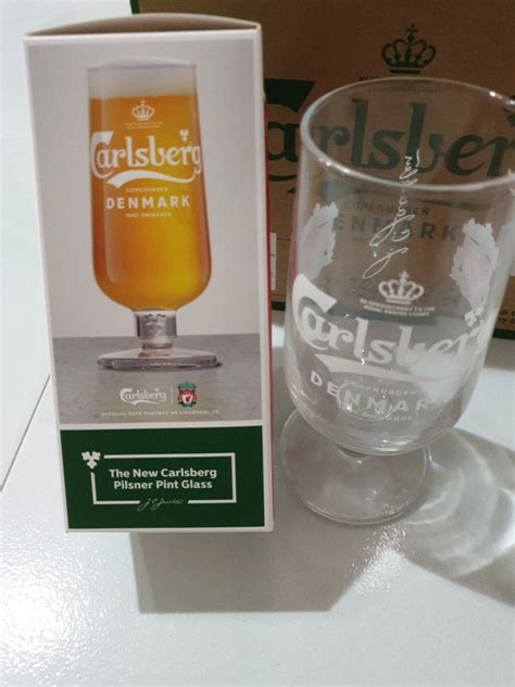 2 Carlsberg Liverpool Fc Beer Glass Limited Edition Food And Drinks