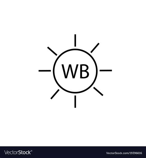 White Balance Icon Royalty Free Vector Image Vectorstock