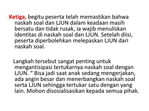 Ppt Pembekalan Pengawas Silang Ruang Ujian Nasional Tahun Pelajaran