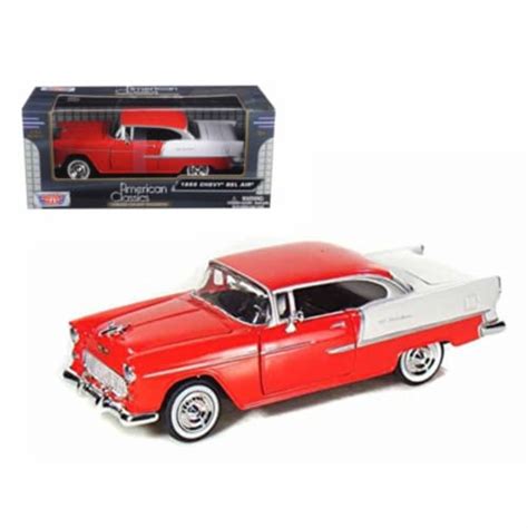 1955 Chevrolet Bel Air Red 124 Diecast Model Car By Motormax 1 Smiths Food And Drug