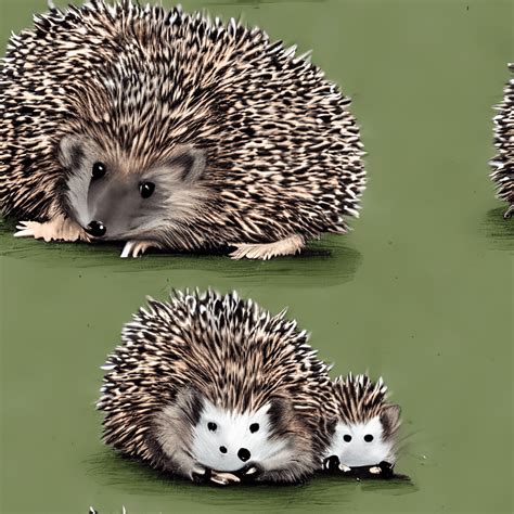 Hedgehogs In Hedgehog Habitat Cartoon Graphic · Creative Fabrica