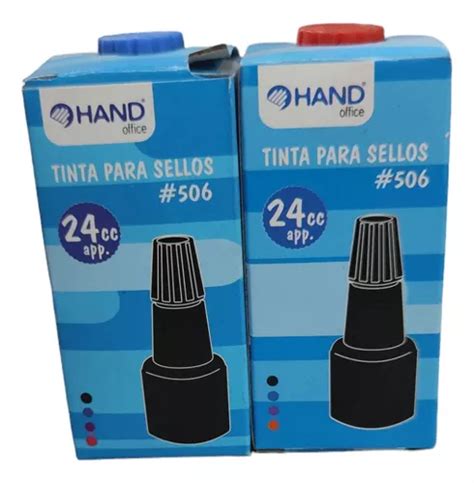 Pack Tinta Para Timbre Unidades Azul Y Rojo Hand Cuotas Sin Inter S