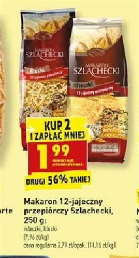 Promocja Makaron 12 jajeczny przepiórczy 250g w Biedronka