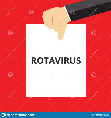 Nota De La Escritura Que Muestra El Rotavirus Stock De Ilustraci N