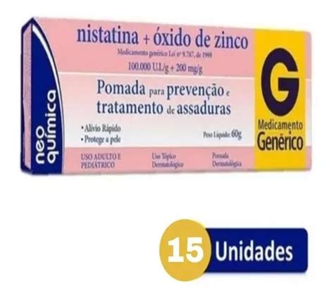 Kit X Nistatina Oxido De Zinco Pomada Para Assadura G