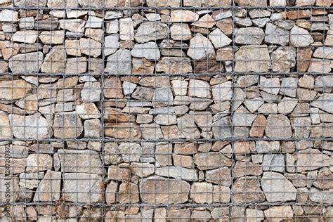 Retaining Wall Gabion Baskets Gabion Wall Caged Stones Textured