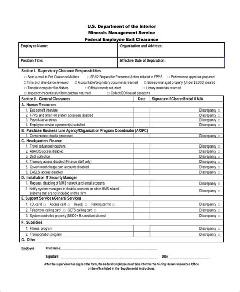 FREE 10 Sample Employee Clearance Forms In PDF MS Word Excel