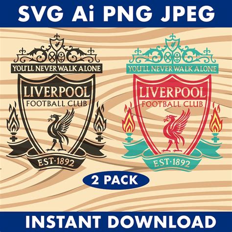 Liverpool Fc Logo Clipart Svg Ai Png Jpeg Vector Image Instant Etsy